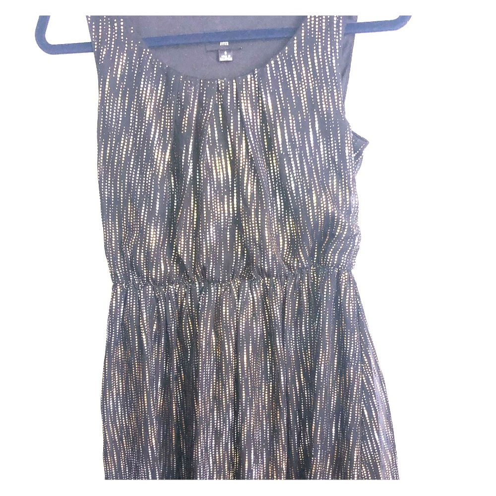 IZ Byer black gold and silver dress